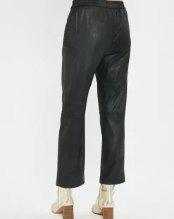 Lauren Vidal Pantalons|Pantalon peau de pêche Tasha noir