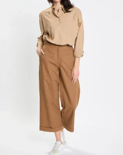 Marc O'Polo Pantalons|Pantalon Ramie marron