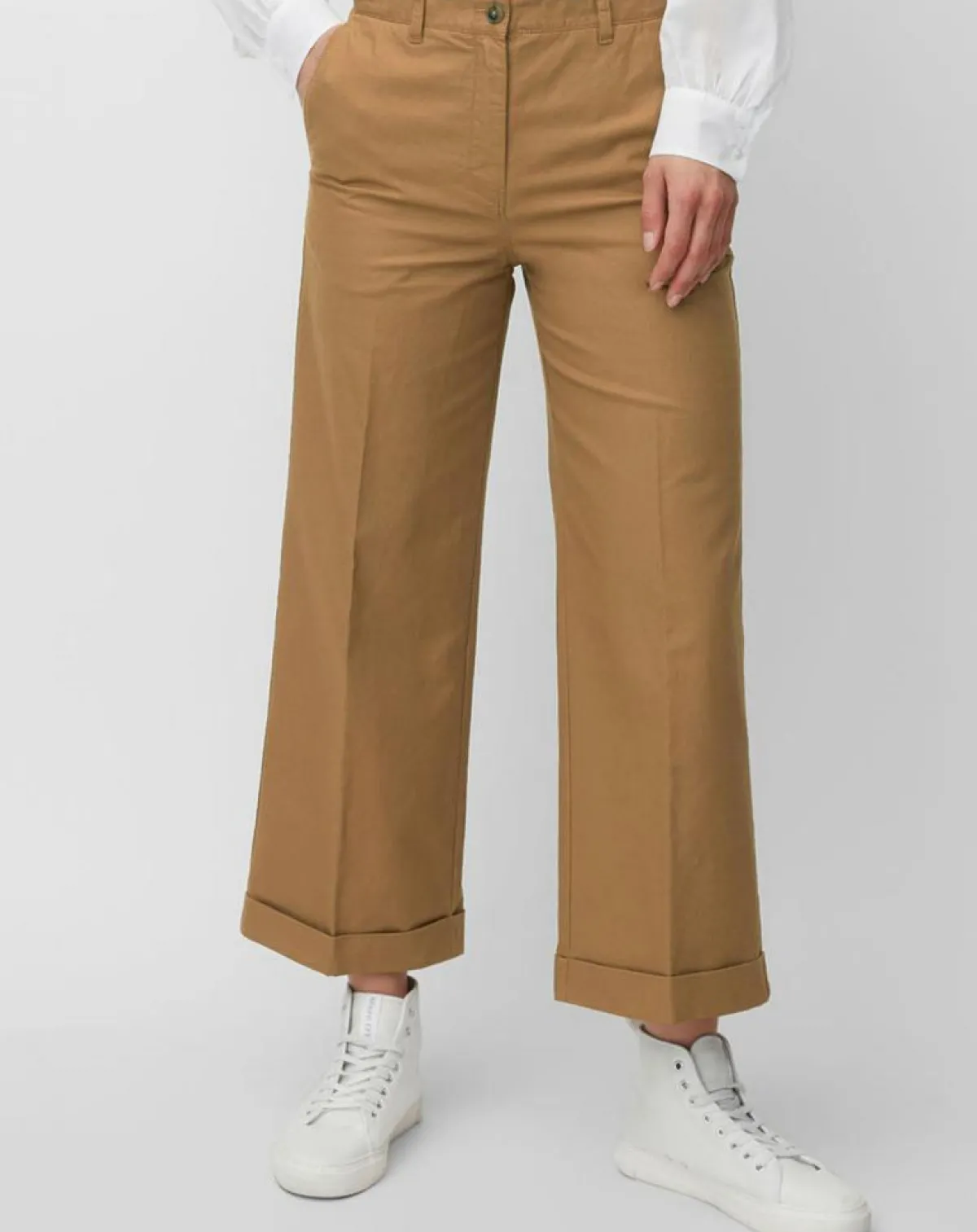 Marc O'Polo Pantalons|Pantalon Ramie marron