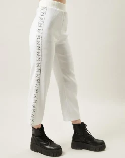 Manoush Pantalons|Pantalon Shiny Run blanc