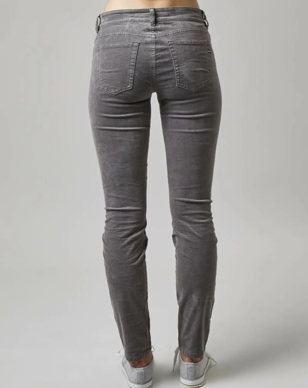 Marc O'Polo Pantalons|Pantalon slim Albi effet Velours gris clair
