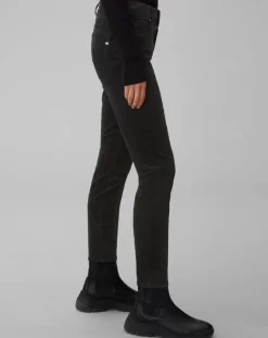 Marc O'Polo Pantalons|Pantalon slim Albi effet Velours noir