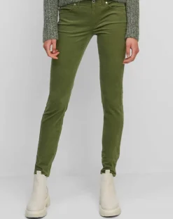 Marc O'Polo Pantalons|Pantalon Slim en Velours de coton bio Mavas vert clair