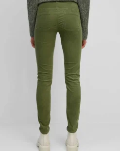 Marc O'Polo Pantalons|Pantalon Slim en Velours de coton bio Mavas vert clair