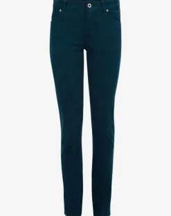 Marc O'Polo Pantalons|Pantalon slim en Velours fin Alby vert foncé