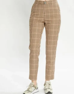 Scotch & Soda Pantalons|Pantalon Slim Fit à carreaux beige/marron