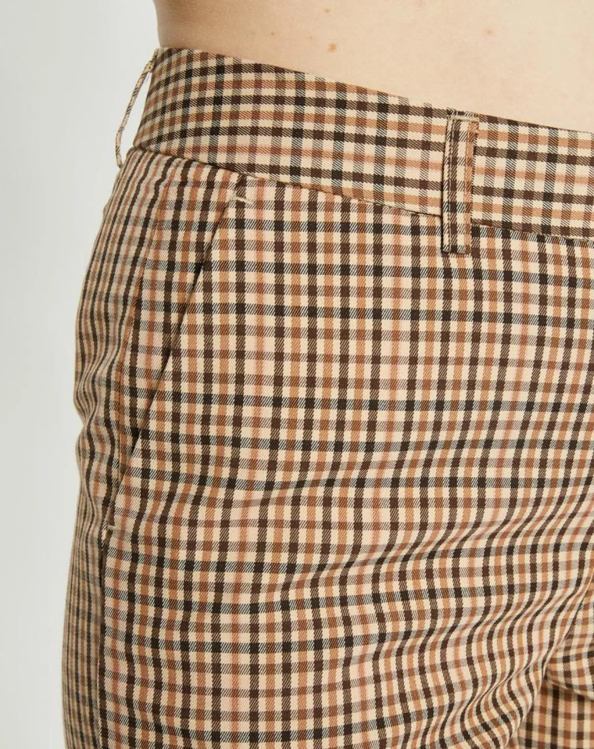 Scotch & Soda Pantalons|Pantalon Slim Fit à carreaux beige/marron