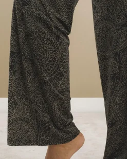 Lauren Vidal Pantalons|Pantalon Store imprimé rosace noir