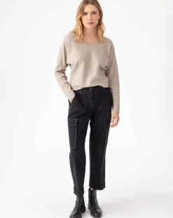 Indies Pantalons|Pantalon Victoire noir/beige