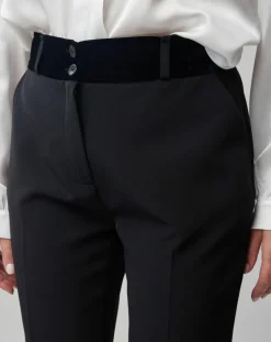 Lauren Vidal Pantalons|Pantalon Vogue taille velours noir