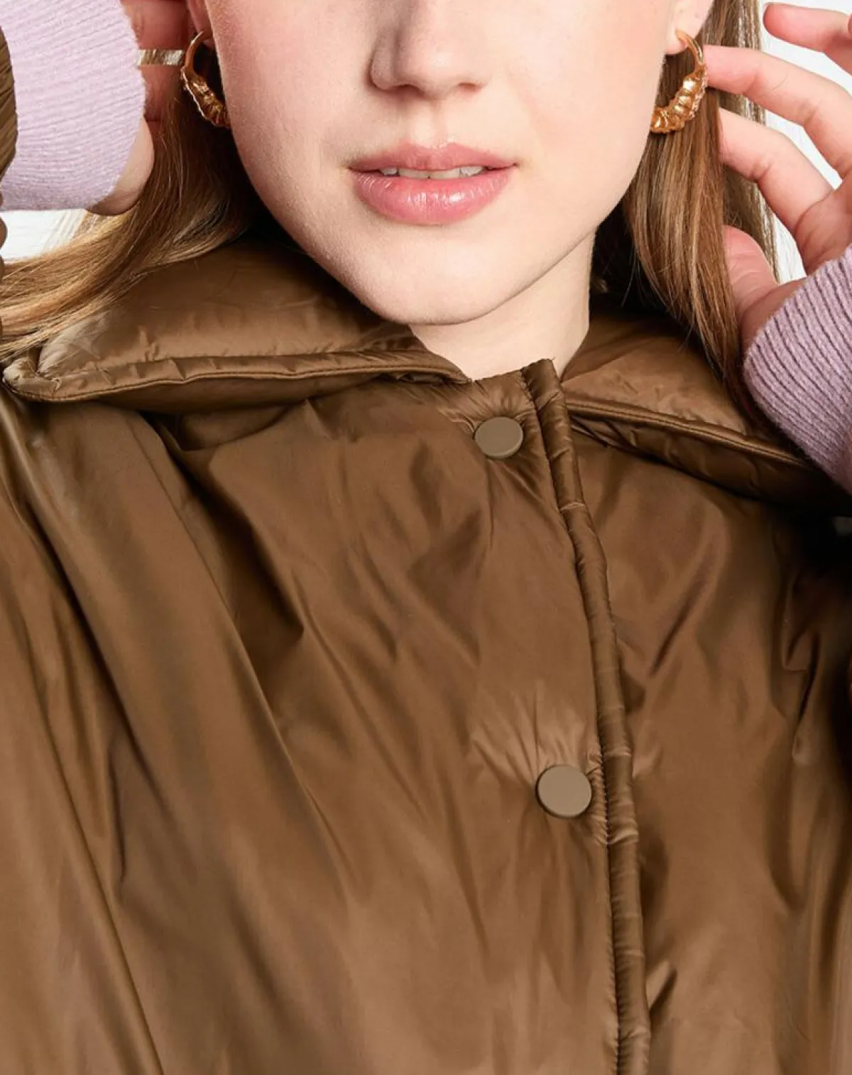 Marc O'Polo Manteaux|Parka boutons nylon marron