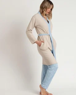 Admas Lingerie, Nuit|Peignoir femme Sleep All Day beige