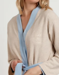 Admas Lingerie, Nuit|Peignoir femme Sleep All Day beige