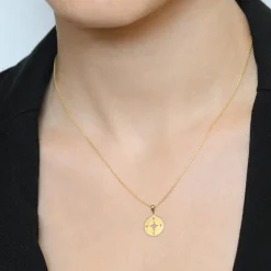 Instant d'Or Colliers|Pendentif Boussole or jaune