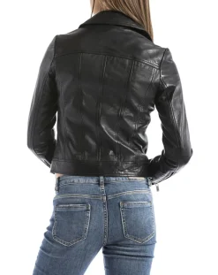 Blue Wellford Vestes, Blousons|Perfecto en Cuir Loire noir