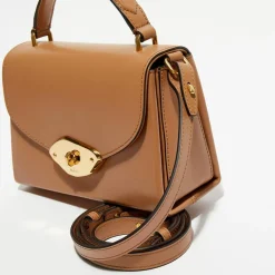 Mulberry Sacs|Petit sac à main en Cuir Lana sable - 18,5x13x8 cm