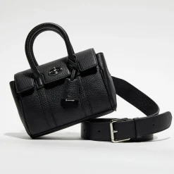 Mulberry Sacs|Petit sac à main en Cuir Mini Bayswater Satchel noir - 18x14x8 cm