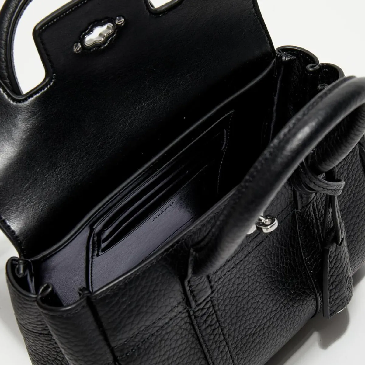 Mulberry Sacs|Petit sac à main en Cuir Mini Bayswater Satchel noir - 18x14x8 cm