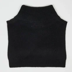 Cashmere Tribu Echarpes, Foulards|Plastron 100% Cachemire col montant en côtes Carla noir