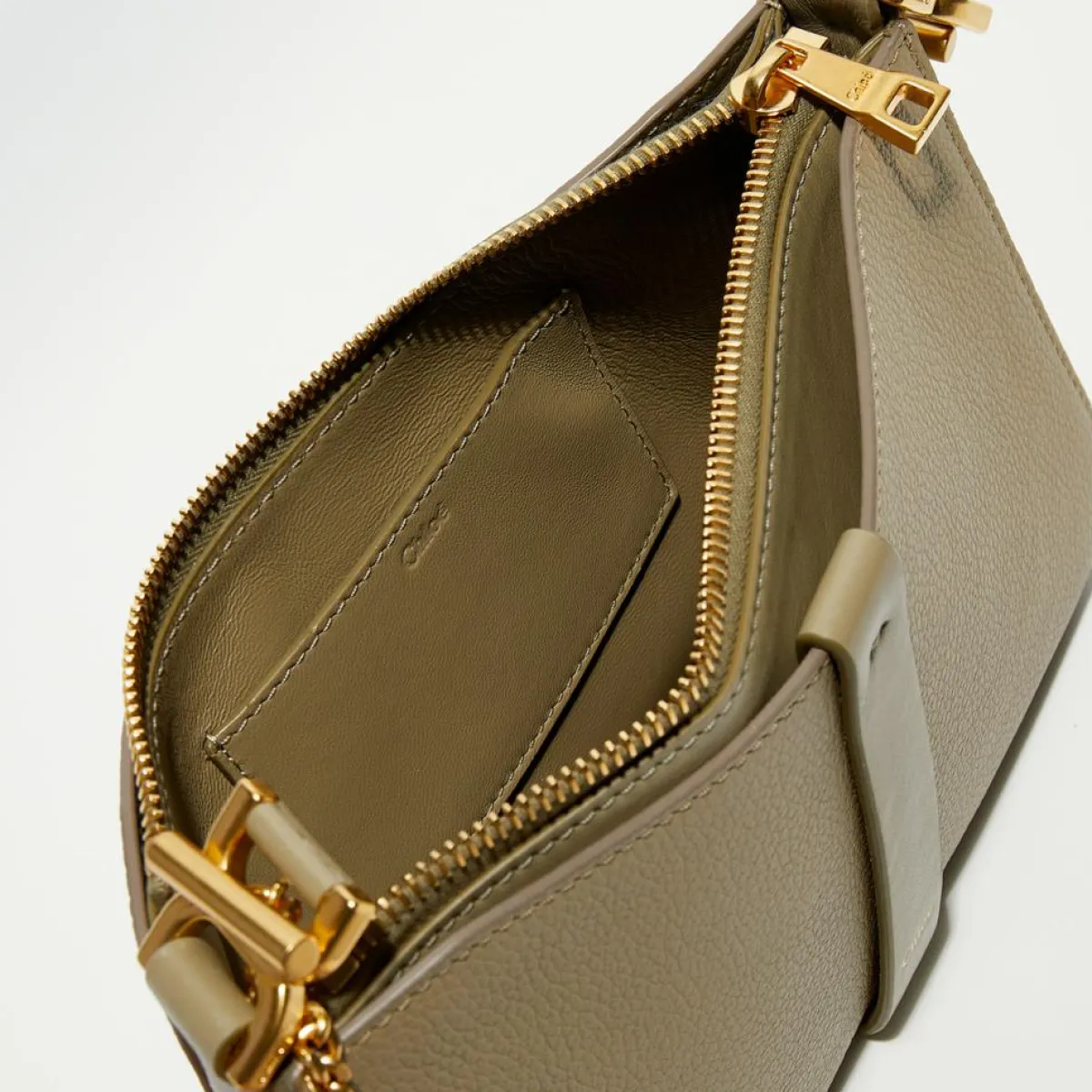 Chloé Pochettes|Pochette bandoulière en Cuir Pottery verte - 20x20x9 cm