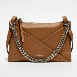 Mulberry Pochettes|Pochette en Cuir Zipped Pouch teck - 23x15x4 cm