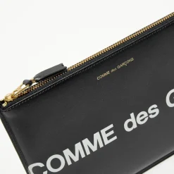 Comme des Garçons Pochettes|Pochette Wallet en Cuir Bags In Black noire - 22x16x0.5 cm