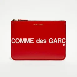 Comme des Garçons Pochettes|Pochette Wallet en Cuir Bags In Red rouge - 22x16x0.5 cm