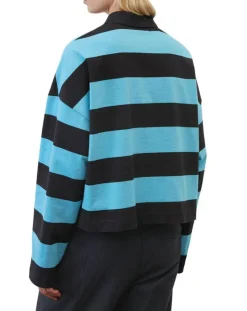 Marc O'Polo T-Shirts|Polo rayures rugby bleu/noir
