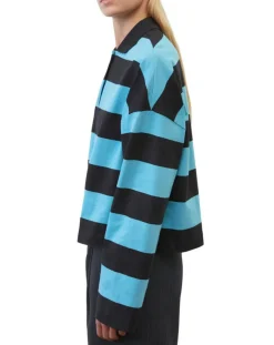 Marc O'Polo T-Shirts|Polo rayures rugby bleu/noir