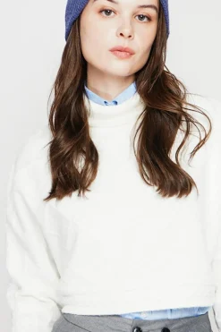 C&Jo Pulls|Poncho court col roulé naturel