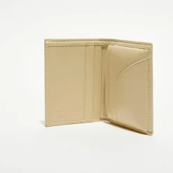 Comme des Garçons Porte-Monnaie Et Portefeuilles|Porte-cartes classique en Cuir blanc cassé - 10.5x7.50x2.0 cm