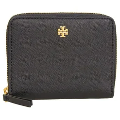 Tory Burch Porte-Monnaie Et Portefeuilles|Portefeuille en Cuir Emerson noir - 11.5x9x2.5 cm