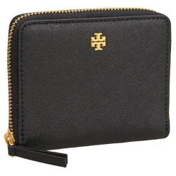Tory Burch Porte-Monnaie Et Portefeuilles|Portefeuille en Cuir Emerson noir - 11.5x9x2.5 cm