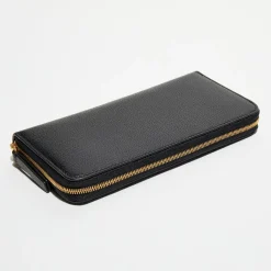 Mulberry Porte-Monnaie Et Portefeuilles|Portefeuille en Cuir Plaque noir - 9.5x19 cm