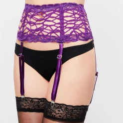 La Perla Lingerie, Nuit|Porte-jarretelles en Soie mélangée Desert Rose violet