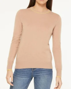 Galeries Lafayette Pulls|Pull 100% Cachemire Yabrid col rond beige