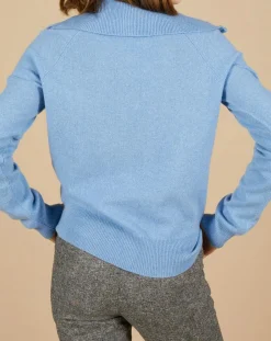 Cashmere Tribu Pulls|Pull 100% Cachemire Audrey col zippé topaze
