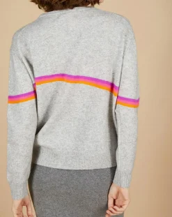 Cashmere Tribu Pulls|Pull 100% Cachemire Beyonce col rond gris chiné clair