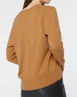 Galeries Lafayette Pulls|Pull 100% Cachemire Col V Zocon camel