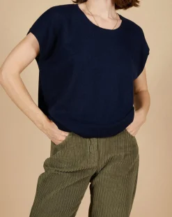 Cashmere Tribu Pulls|Pull 100% Cachemire Laurène manches courtes nuit