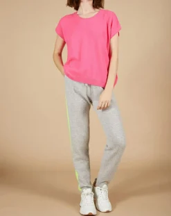 Cashmere Tribu Pulls|Pull 100% Cachemire manches courtes Charline boutons au dos tulipe