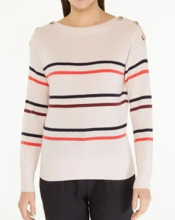 Galeries Lafayette Pulls|Pull 100% Cachemire Yako col rond rose clair