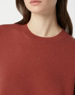 Galeries Lafayette Pulls|Pull 100% Cachemire Zabri col rond bois de rose