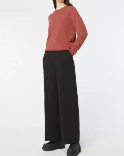 Galeries Lafayette Pulls|Pull 100% Cachemire Zabri col rond bois de rose