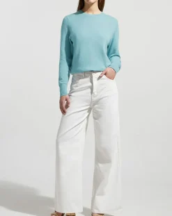 Galeries Lafayette Pulls|Pull 100% Cachemire Zabri col rond bleu/vert