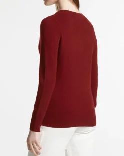 Galeries Lafayette Pulls|Pull 100% Cachemire Zocon col V rouge foncé
