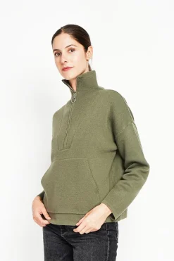 Assuili Sweats|Pull à col montant kaki