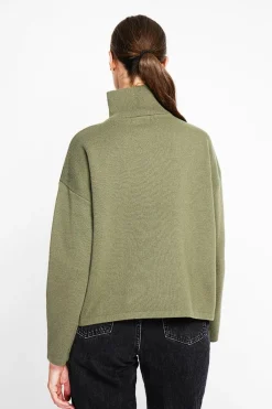Assuili Sweats|Pull à col montant kaki