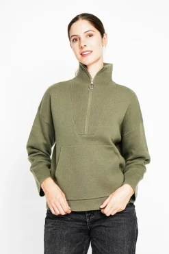 Assuili Sweats|Pull à col montant kaki