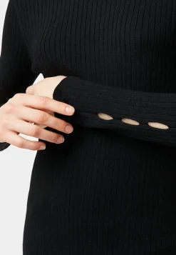 Rodier Pulls|Pull, Abelle col montant ouvertures noir